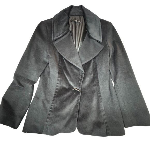 VTG Avenue Montaigne Women' Velvet Cashmere Cotton Wool Evening Jacket Size 2 - Picture 2 of 10